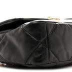 Shiny Goatskin Quilted Medium Chanel 19 Flap Black