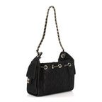 Denim Quilted Mini Chanel 25 Handbag Dark Blue