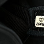 Lambskin Braided Woven Small Boy Flap Black