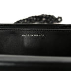 Lambskin Quilted Wallet On Chain WOC So Black