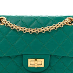 Aged Calfskin Quilted 2.55 Reissue Mini Flap Green