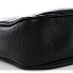Pebbled Calfskin Small Soho Disco Bag Black