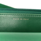 Lambskin Quilted Chanel 19 Wallet On Chain WOC Green