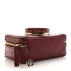 Lambskin Quilted Coco Click Bag Burgundy