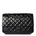 Glazed Calfskin Quilted 2.55 Reissue 226 Flap So Black