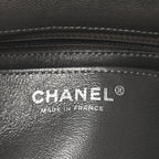 Metallic Lambskin Quilted Mini Rectangular Flap  Dark Grey