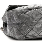 Metallic Aged Calfskin Quilted 2.55 Reissue 226 Flap Dark Silver