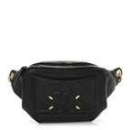 Caviar Quilted Filigree Waist Bag Black