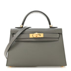 Madame Calfskin Mini Kelly Sellier 20 Gris Meyer