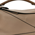 Grained Calfskin Medium Puzzle Bag Sand Mink