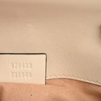 Calfskin Matelasse Super Mini GG Marmont Shoulder Bag White