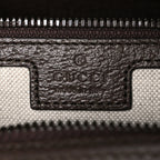 GG Supreme Monogram Textured Dollar Calfskin Web Medium Savoy Bowling Bag Beige Ebony New Acero