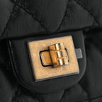 Aged Calfskin Quilted 2.55 Reissue Flap Belt Bag Clutch Black