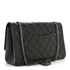 Aged Calfskin Quilted 2.55 Reissue 227 Flap Dark Grey