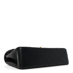 Lambskin Quilted Small Double Flap Black