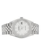 Stainless Steel 18K White Gold 36mm Oyster Perpetual Datejust Watch White Roman 126234
