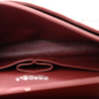 Lambskin Quilted Medium Double Flap Burgundy