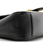 Calfskin Matelasse Small GG Marmont Shoulder Bag Black