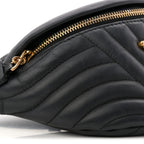 Calfskin Quilted New Wave Bumbag Black