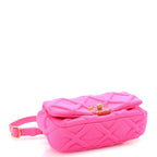 Jersey Quilted Chanel 19 Waist Bag Pink