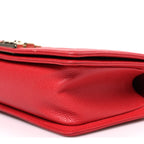 Caviar Quilted Medium Boy Flap Red