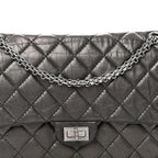 Metallic Aged Calfskin Quilted 2.55 Reissue 226 Flap Dark Grey