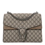 GG Supreme Monogram Medium Dionysus Shoulder Bag Taupe