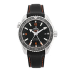 Stainless Steel Calfskin 43mm Seamaster Planet Ocean GMT Co-Axial Chronometer Automatic Watch Black 232.32.44.22.01.002
