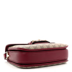 GG Supreme Monogram Horsebit 1955 Soft Small Shoulder Bag Beige Ebony Rosso Ancora