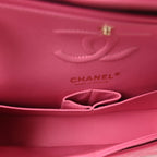 Caviar Quilted Small Double Flap Pink