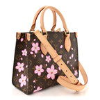 LV X TM Monogram Cherry Blossom Onthego PM Sakura Brown