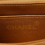 Metallic Lambskin Quilted Mini Square Flap Bronze