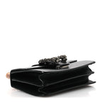 Dollar Calfskin Crystal Web Mini Dionysus Bamboo Top Handle Bag Black Black Diamond