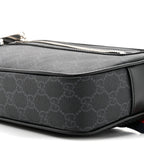 Soft GG Supreme Monogram Web Belt Bag Black Grey