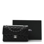 Caviar Quilted Small Double Flap Black