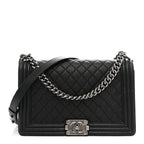 Caviar Quilted New Medium Boy Flap Black