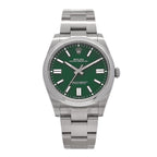 Stainless Steel 41mm Oyster Perpetual Watch Green 124300