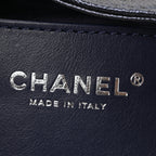 Metallic Caviar Quilted Mini Chanel 25 Handbag Dark Blue