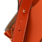 Grained Calfskin Small Hammock Shoulder Bag Apricot Orange