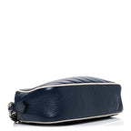 Vintage Effect Calfskin Matelasse Diagonal Small Torchon GG Marmont Chain Shoulder Bag Blue Agata Mystic White