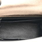 Metallic Lambskin Quilted Mini Square Flap Gold Black