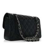 Caviar Quilted Small Double Flap Black