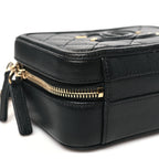 Caviar Quilted Small CC Filigree Vanity Case Black