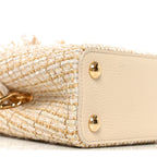 Tweed Taurillon Capucines BB Beige