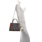 New Denim GG Monogram Dollar Calfskin Medium Jackie 1961 Tote Blue Tea Cuir Epilog