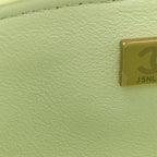 Lambskin Quilted Trendy Vanity Case Sea Green