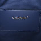 Washed Denim Quilted Medium Chanel 25 Handbag Blue