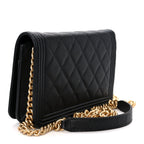 Caviar Quilted Boy Wallet On Chain WOC Black