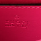 Calfskin Matelasse Monochrome Mini GG Marmont Top Handle Shoulder Bag Classic Fuxia