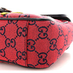 Monogram Multicolor Matelasse Diagonal Floral Embroidered Super Mini GG Marmont Shoulder Bag Red Blue Multicolor